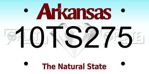 10TS275 Arkansas License Plate