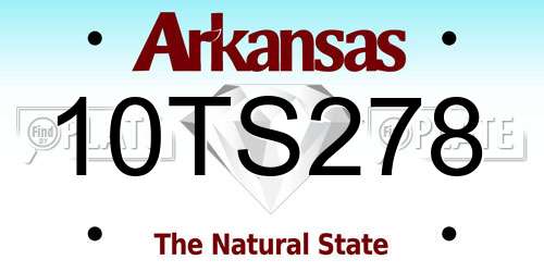 10TS278 Arkansas License Plate