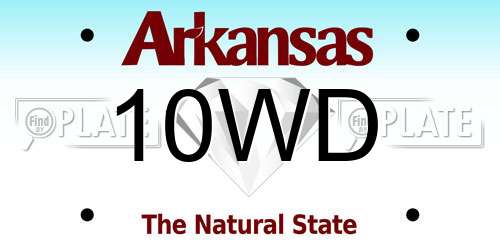 10WD Arkansas License Plate