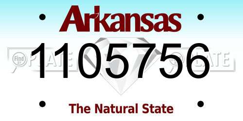 1105756 Arkansas License Plate