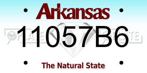 11057B6 Arkansas License Plate