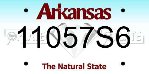 11057S6 Arkansas License Plate