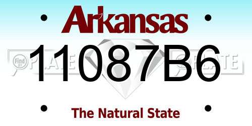 11087B6 Arkansas License Plate