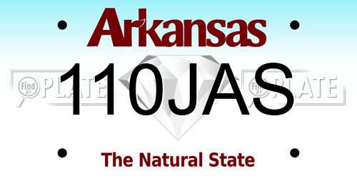 110JAS Arkansas License Plate