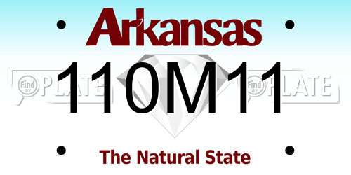 110M11 Arkansas License Plate
