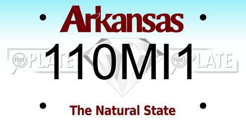 110MI1 Arkansas License Plate