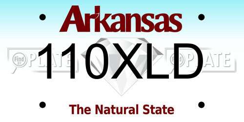 110XLD Arkansas License Plate