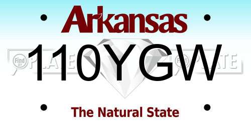 110YGW Arkansas License Plate
