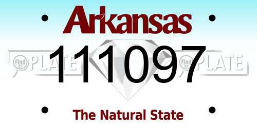 111097 Arkansas License Plate
