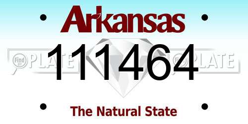 111464 Arkansas License Plate