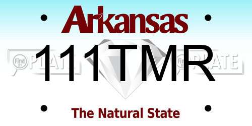 111TMR Arkansas License Plate