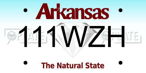111WZH Arkansas License Plate