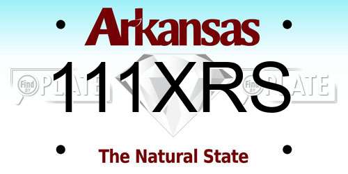 111XRS Arkansas License Plate