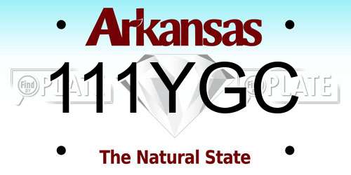 111YGC Arkansas License Plate