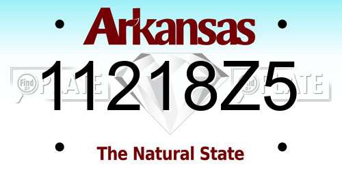 11218Z5 Arkansas License Plate