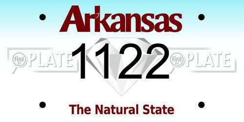 1122 Arkansas License Plate