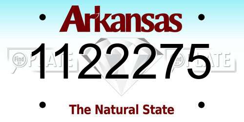 1122275 Arkansas License Plate
