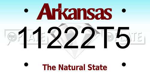11222T5 Arkansas License Plate