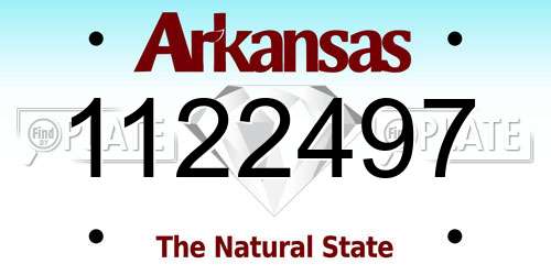 1122497 Arkansas License Plate