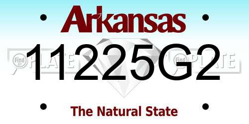11225G2 Arkansas License Plate