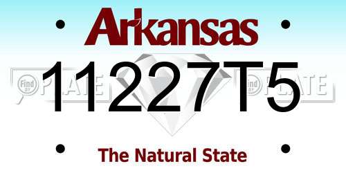 11227T5 Arkansas License Plate
