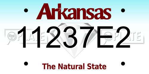 11237E2 Arkansas License Plate