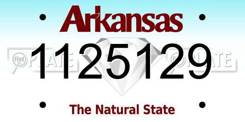 1125129 Arkansas License Plate