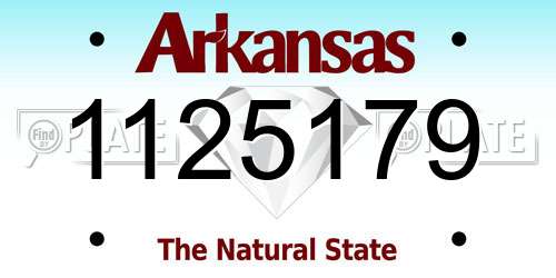 1125179 Arkansas License Plate