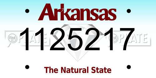 1125217 Arkansas License Plate