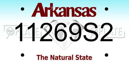 11269S2 Arkansas License Plate