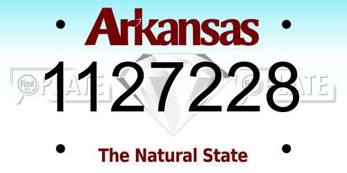 1127228 Arkansas License Plate