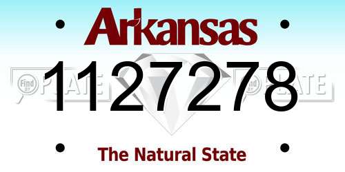 1127278 Arkansas License Plate