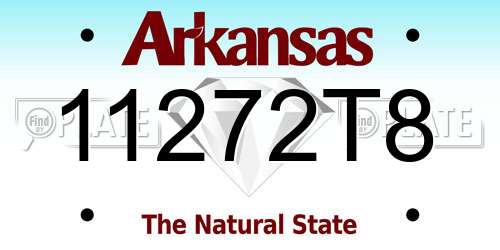 11272T8 Arkansas License Plate