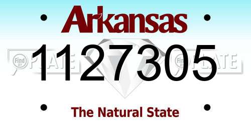 1127305 Arkansas License Plate