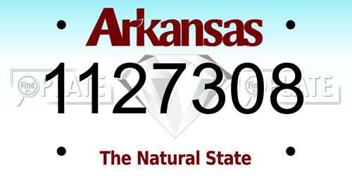 1127308 Arkansas License Plate