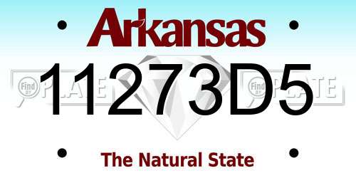 11273D5 Arkansas License Plate