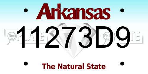 11273D9 Arkansas License Plate