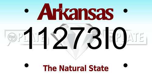 11273I0 Arkansas License Plate