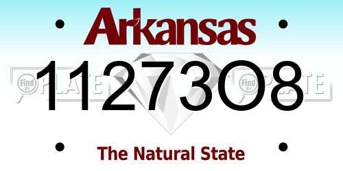 11273O8 Arkansas License Plate