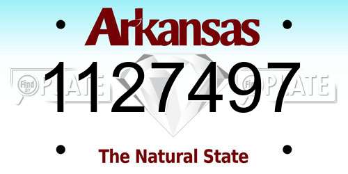 1127497 Arkansas License Plate