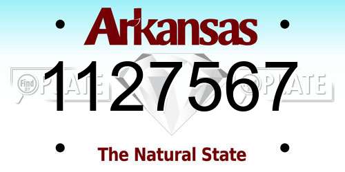 1127567 Arkansas License Plate