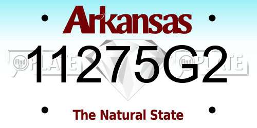 11275G2 Arkansas License Plate