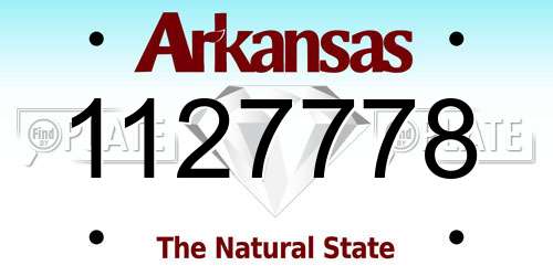 1127778 Arkansas License Plate