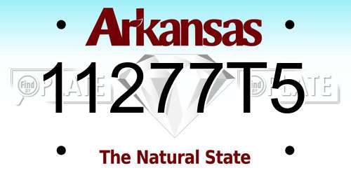 11277T5 Arkansas License Plate