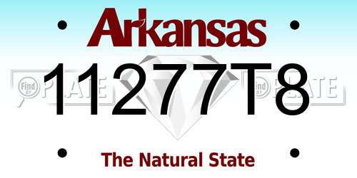 11277T8 Arkansas License Plate