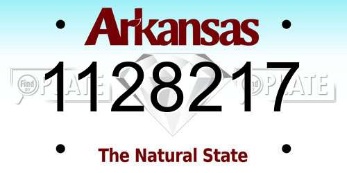 1128217 Arkansas License Plate