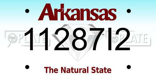 11287I2 Arkansas License Plate