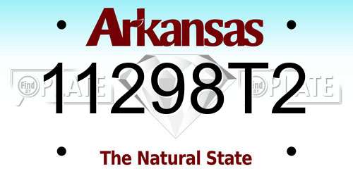 11298T2 Arkansas License Plate