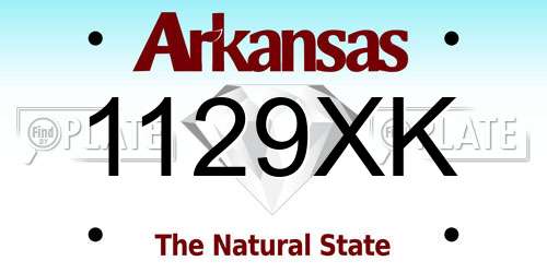 1129XK Arkansas License Plate