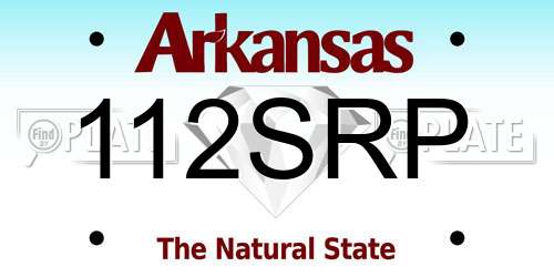 112SRP Arkansas License Plate